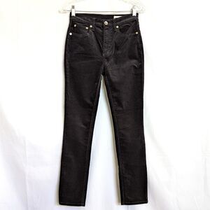 Rag & Bone Black Velvet Mid-Rise Skinny Jeans Size 24 READ